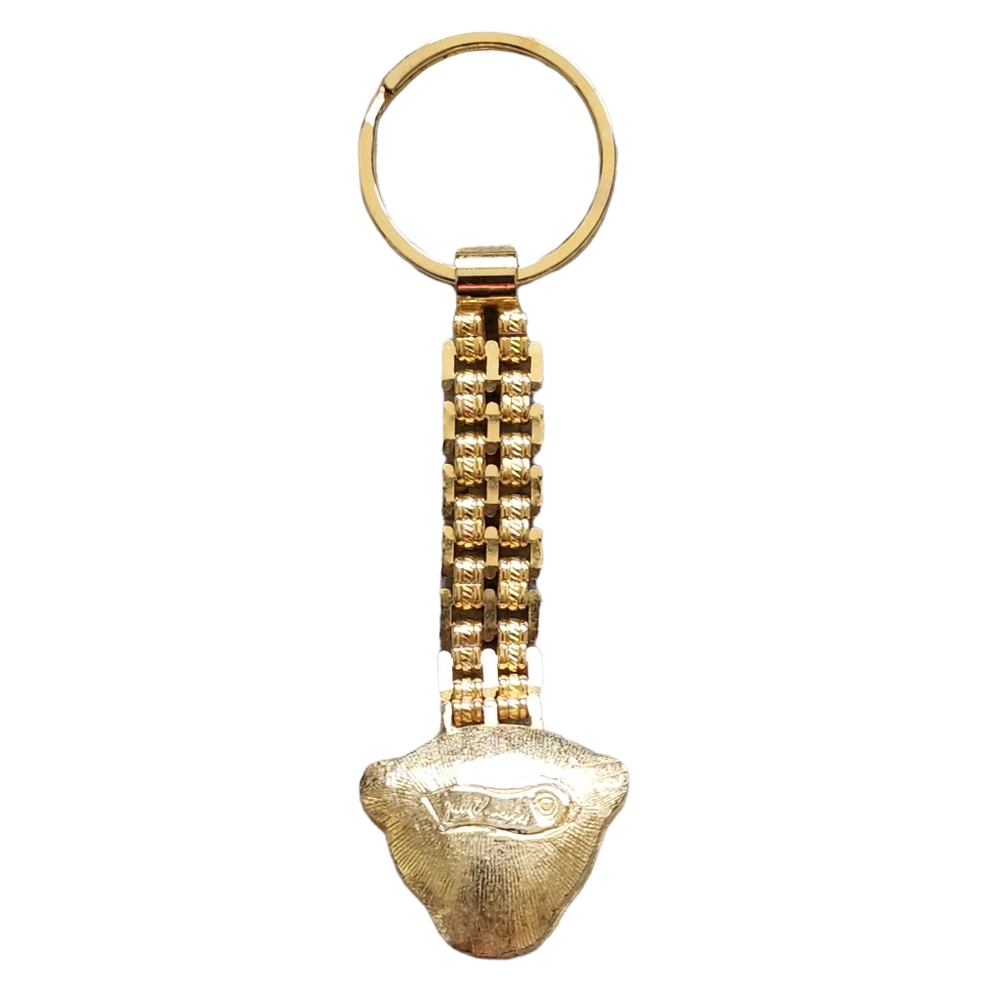 Judith Leiber Chimpanzee Face Gold Plated Key Chain/holder - Picture 2 of 4